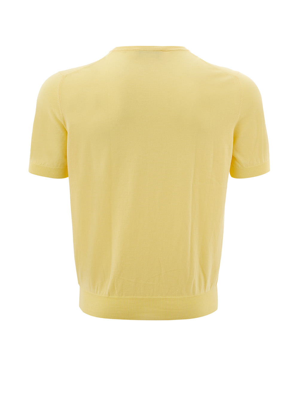 Round neck Cotton Yellow T-Shirt