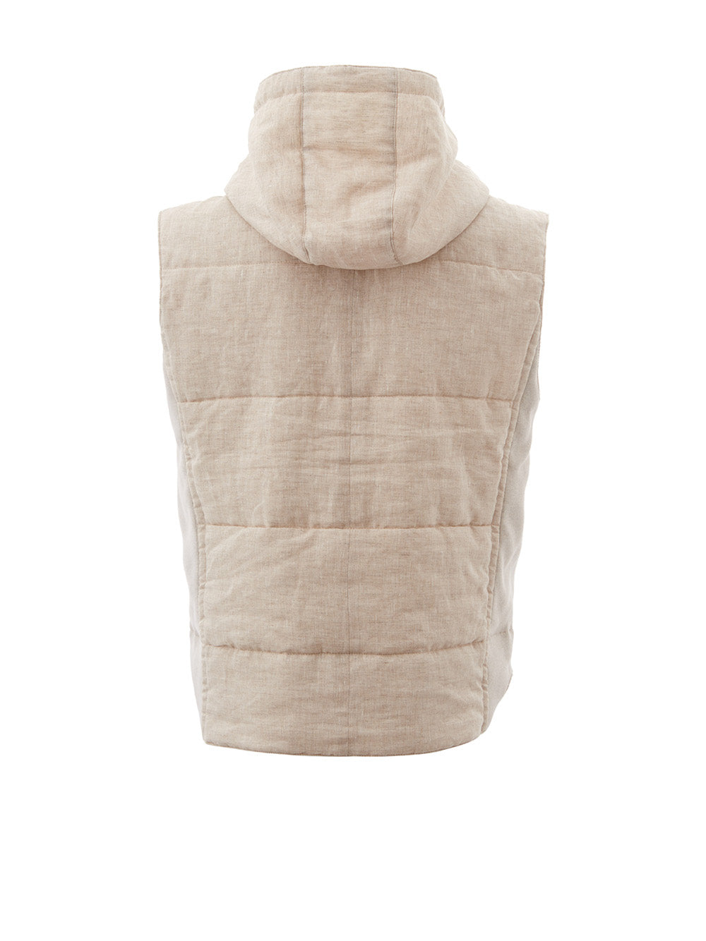 Padded Quilted Sleeveless Linen jacket