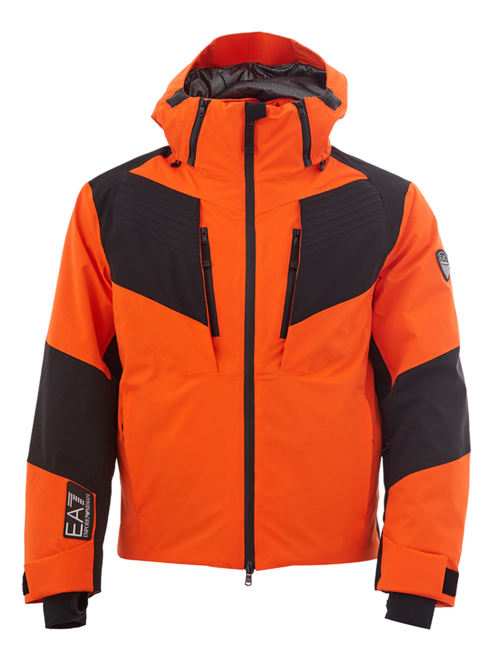 Neon Orange Quilted Technical Jacket