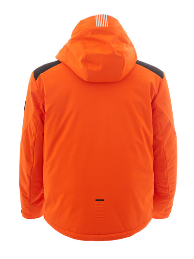 Orange Winter Jacket with Removable Sleeveless vest