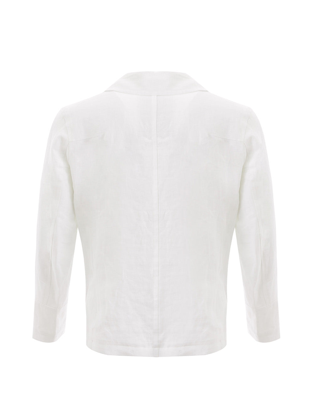 Linen Double Breast White Jacket