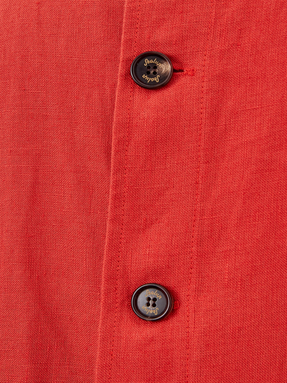 Orange Cropped Jacket in Linen Effect