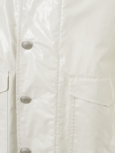 White Long Raincoat
