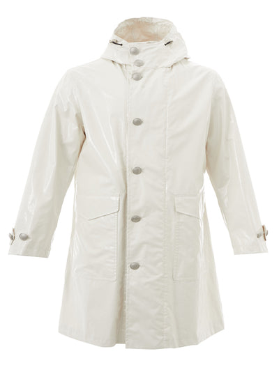 White Long Raincoat