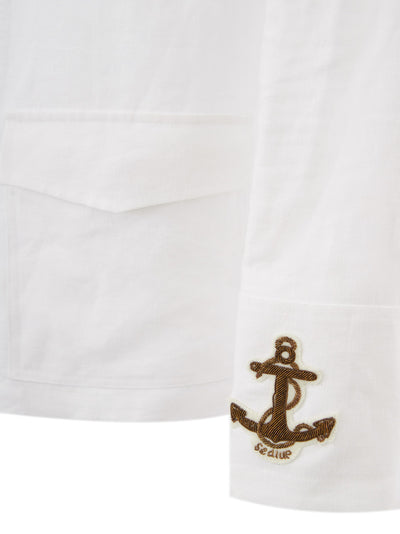 White Linen Saharan Jacket