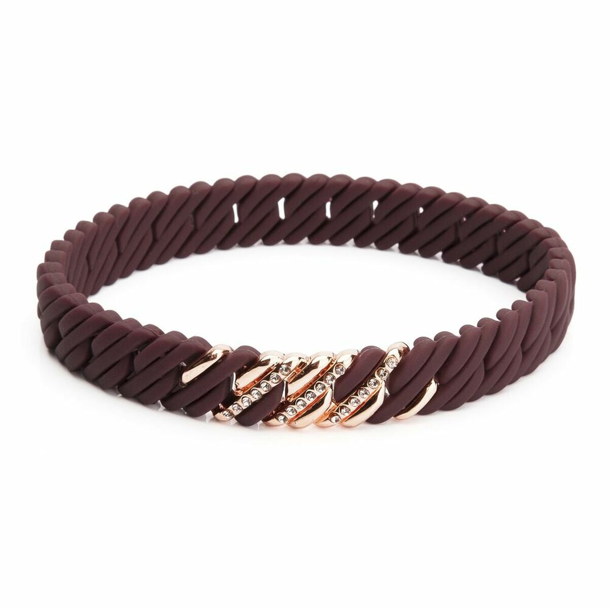 Ladies'Bracelet TheRubz 15-100-361 Purple Stainless steel Silicone Rose gold (One size)
