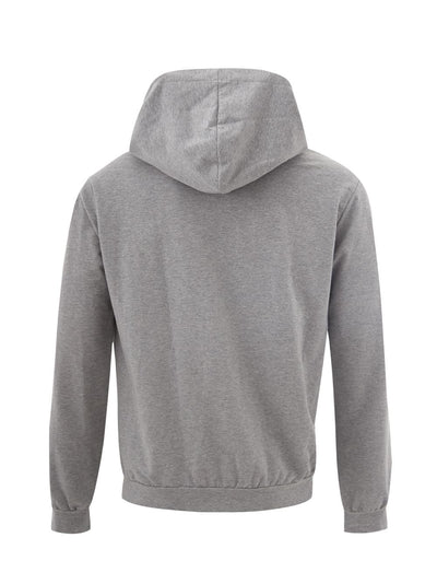 Grey Cotton Sweatshirt with front King Print