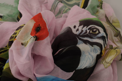Multicolor Birds Print Shawl Wrap Scarf