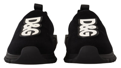 Black Neoprene Stretch Sorrento Sneakers Mens Shoes
