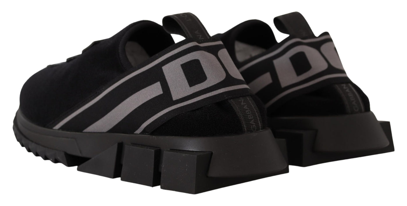 Black Neoprene Stretch Sorrento Sneakers Mens Shoes