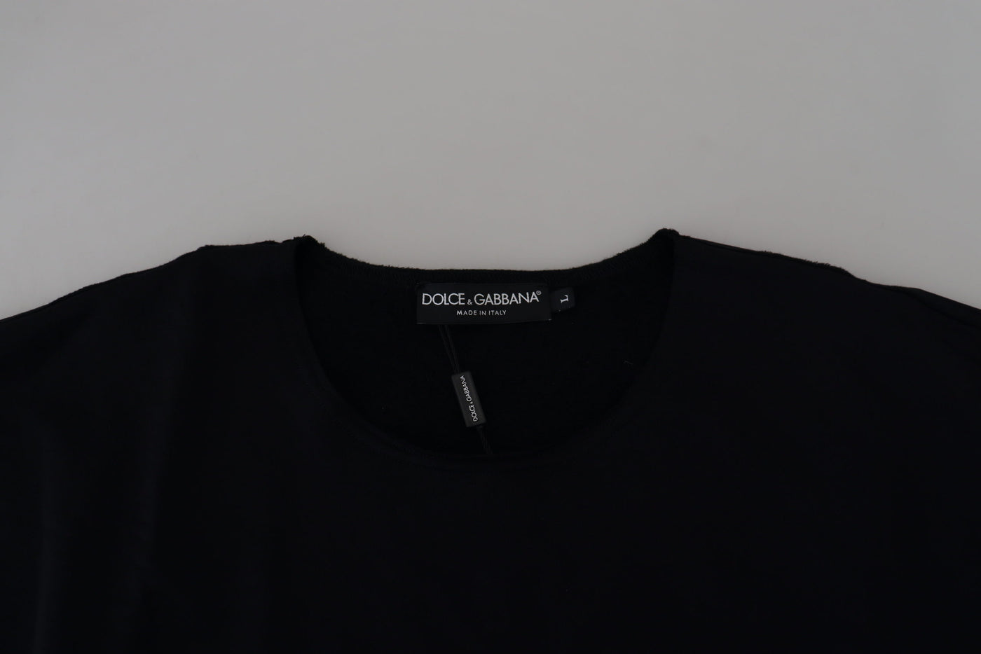 Black DG Logo Print Round Neck T-shirt