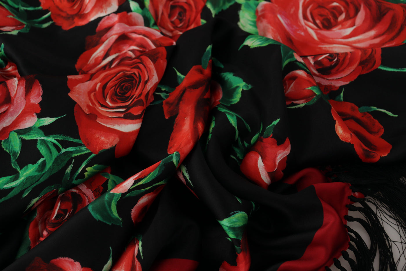 Multicolor Roses Shawl Wrap Foulard Scarf
