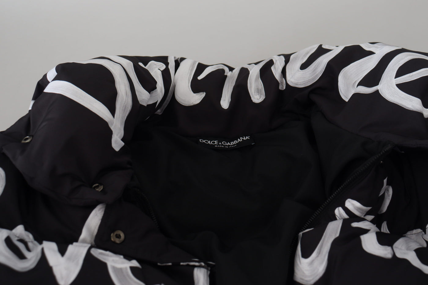 Black AMORE Printed Blouson Polyester Jacket