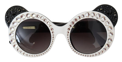 White Black Acetate Crystal Shades DG4325BM Sunglasses