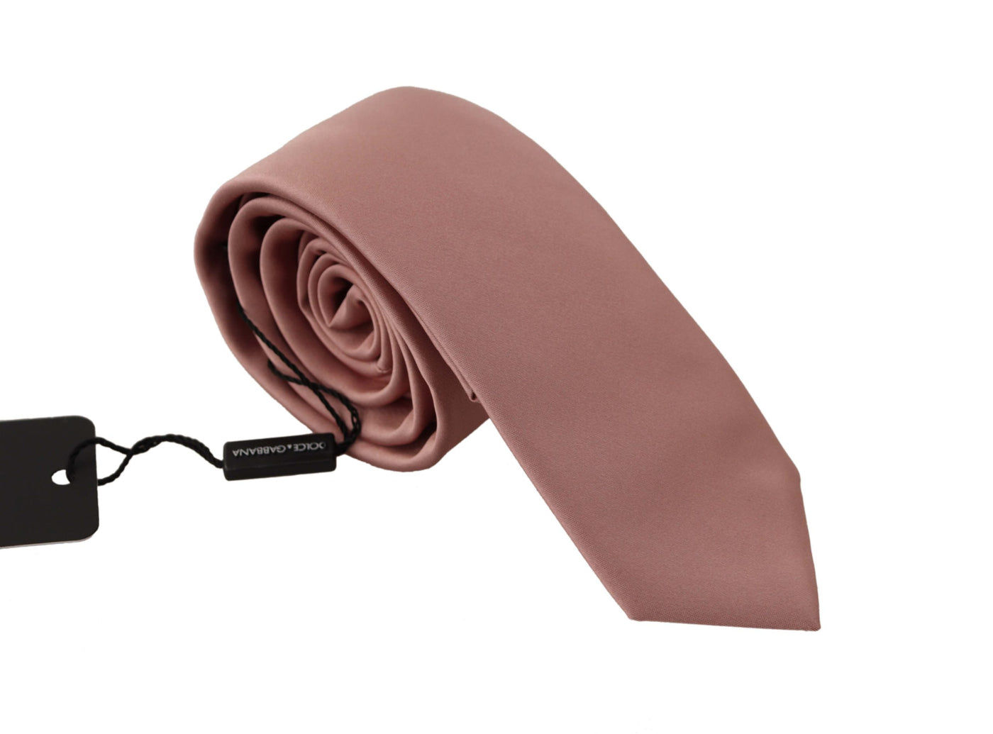 Pink Solid Print Silk Adjustable Necktie Accessory Tie