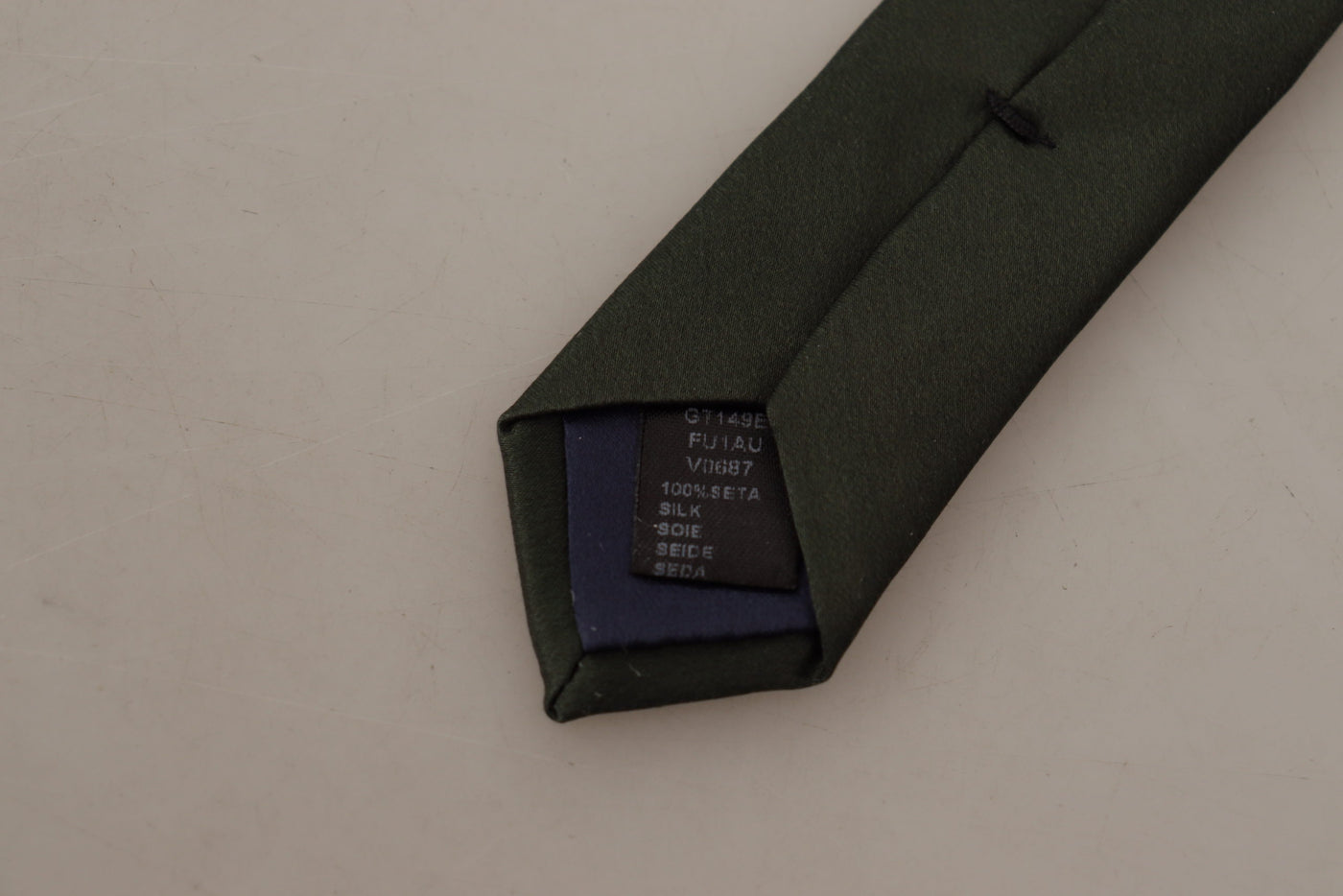 Green Solid Print Silk Adjustable Necktie Accessory Tie