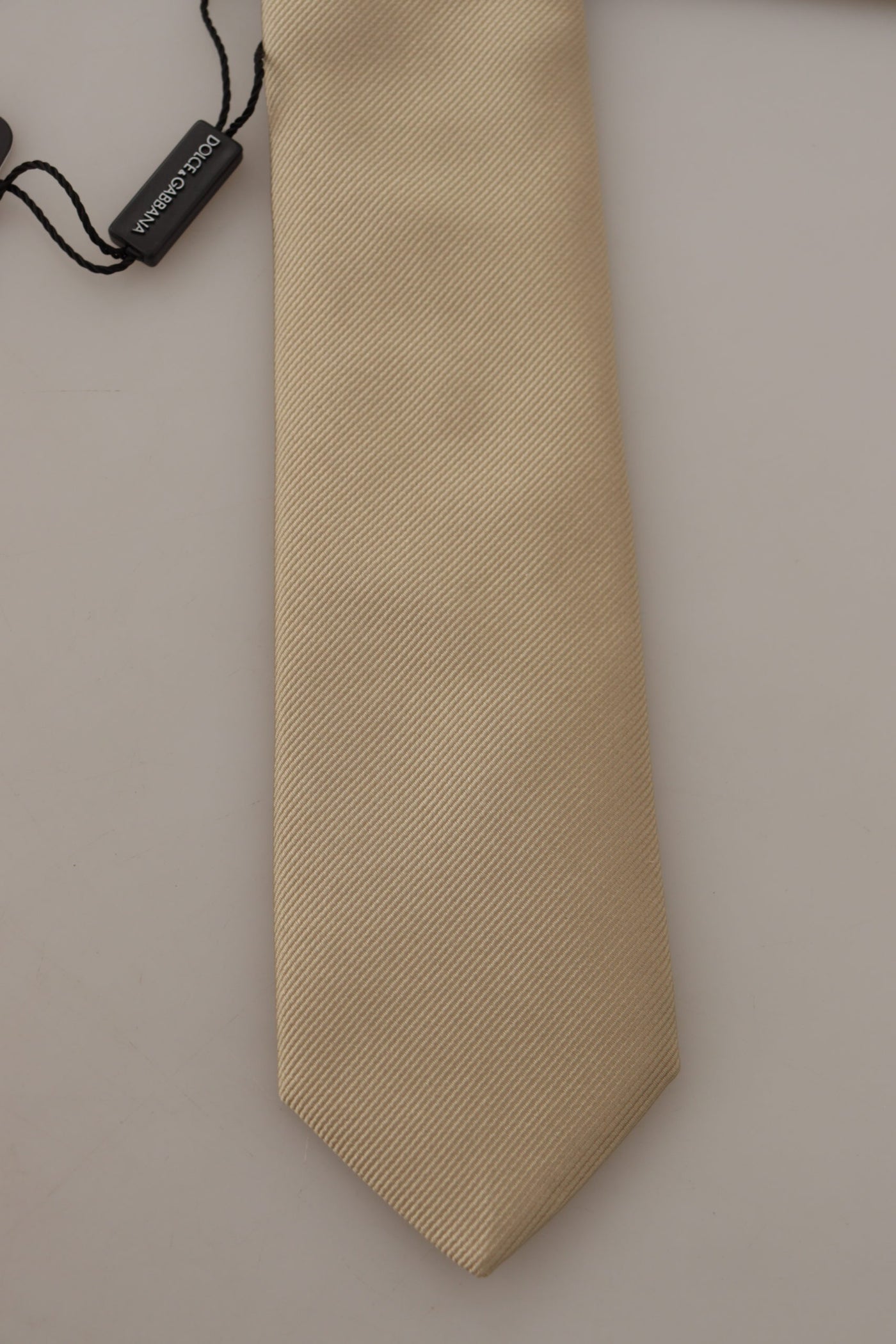 Gold 100% Silk Slim Adjustable Necktie Tie