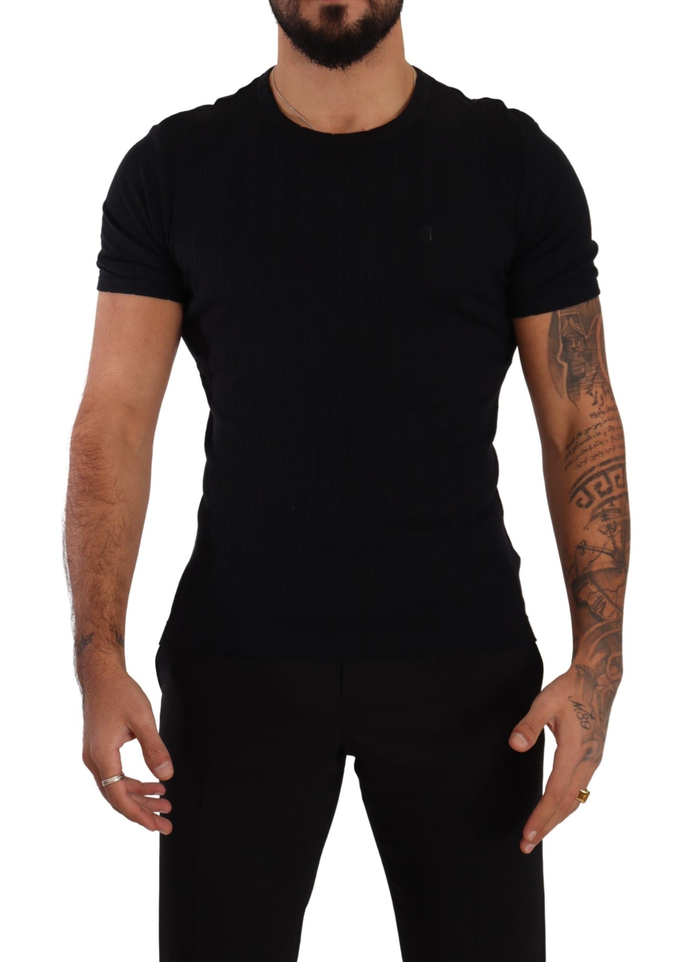 Black Cotton Stretch T-shirt Underwear