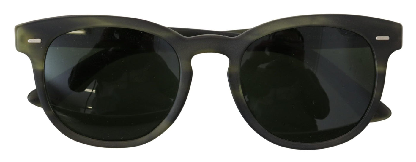 Green Havana Frame Green Lens Unisex Sunglasses