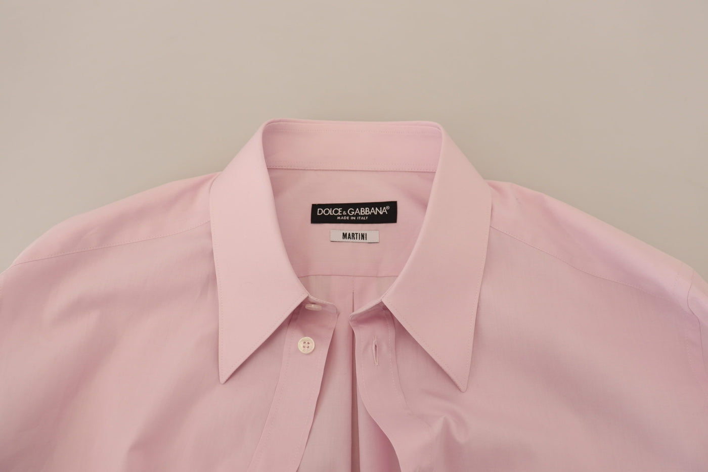 Pink Logo Embroidery Dress Formal MARTINI Shirt