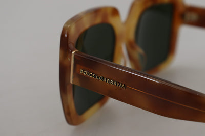 Brown Havana Camel Acetate Square Frame DG4310F Sunglasses