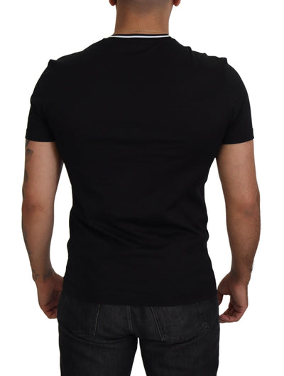 Black Logo Crew Neck Short Sleeves T-shirt
