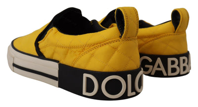 Yellow DG Logo Slip-On Sneakers Shoes