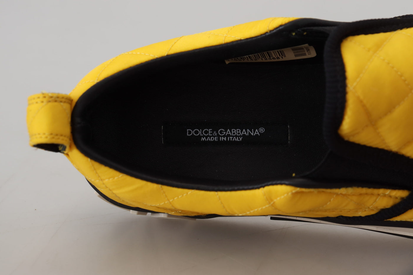 Yellow DG Logo Slip-On Sneakers Shoes
