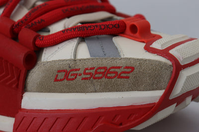 SPACE DG-5862 Red Beige Sneakers Shoes