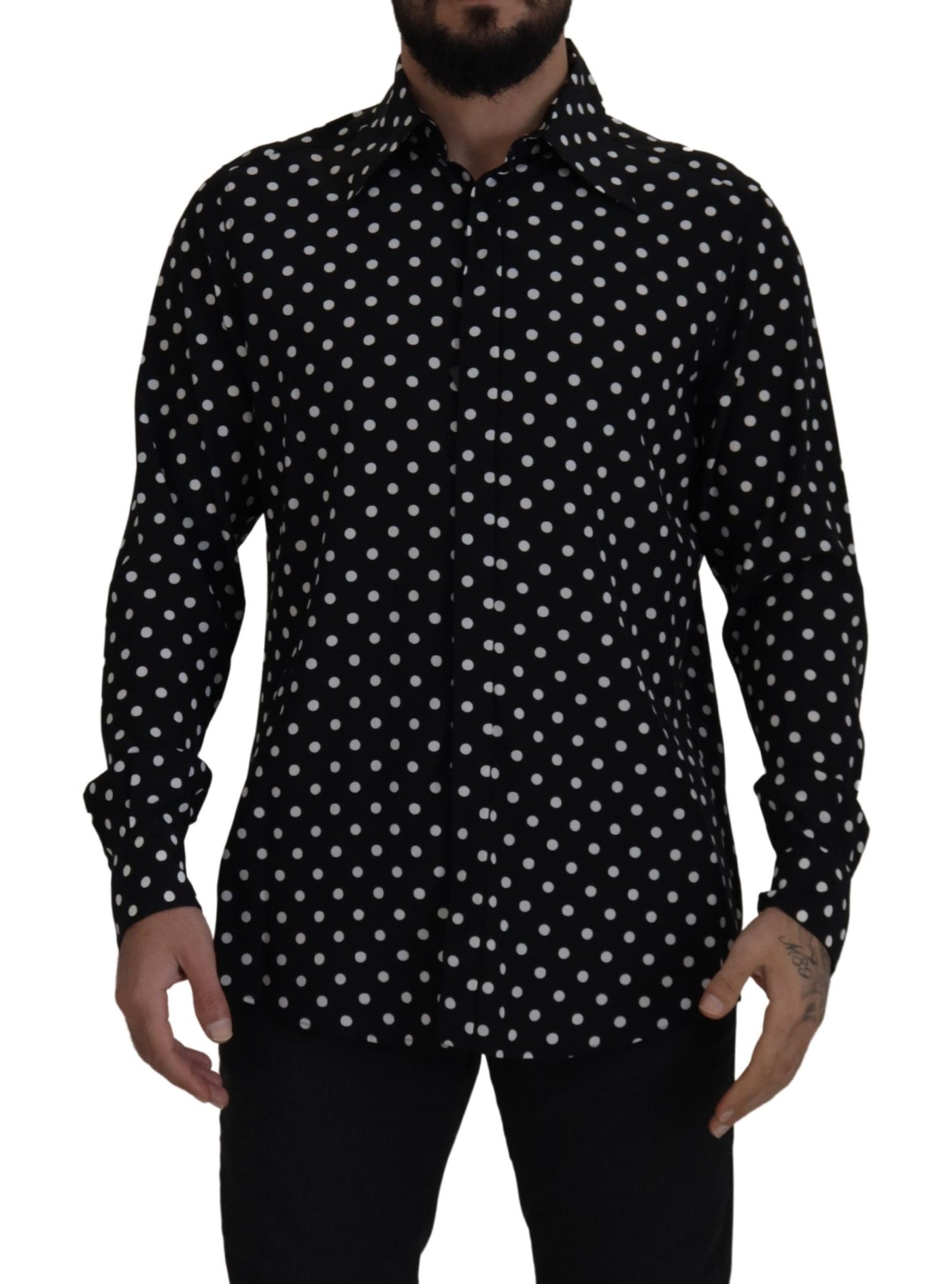 Black White Polka Dots MARTINI Shirt