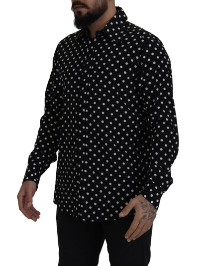 Black White Polka Dots MARTINI Shirt