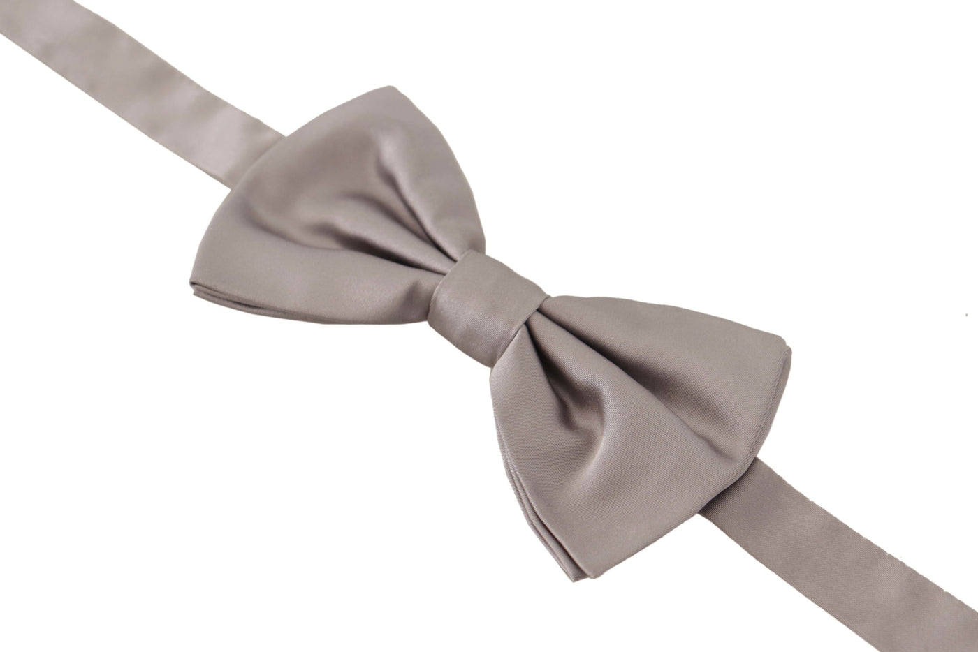 Solid Gray 100% Silk Neck Adjustable Papillon Tie