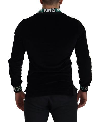 Black Cotton Velvet DG Sweatshirt Sweater