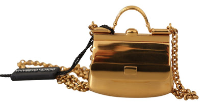 Gold Brass Chain Micro Bag Pendant Bag Sicily Necklace