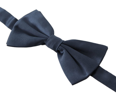 Blue 100% Silk Adjustable Neck Papillon Tie