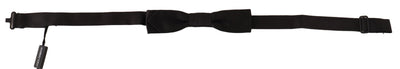 Black 100% Silk Adjustable Neck Papillon Tie