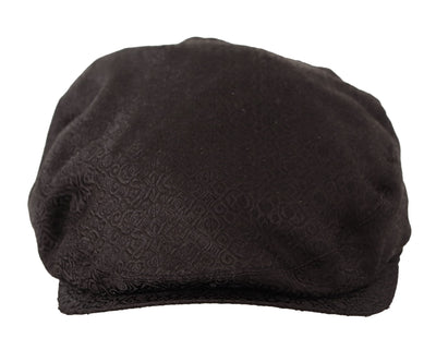 Brown 100% Silk Newsboy Cap Men Capello Hat