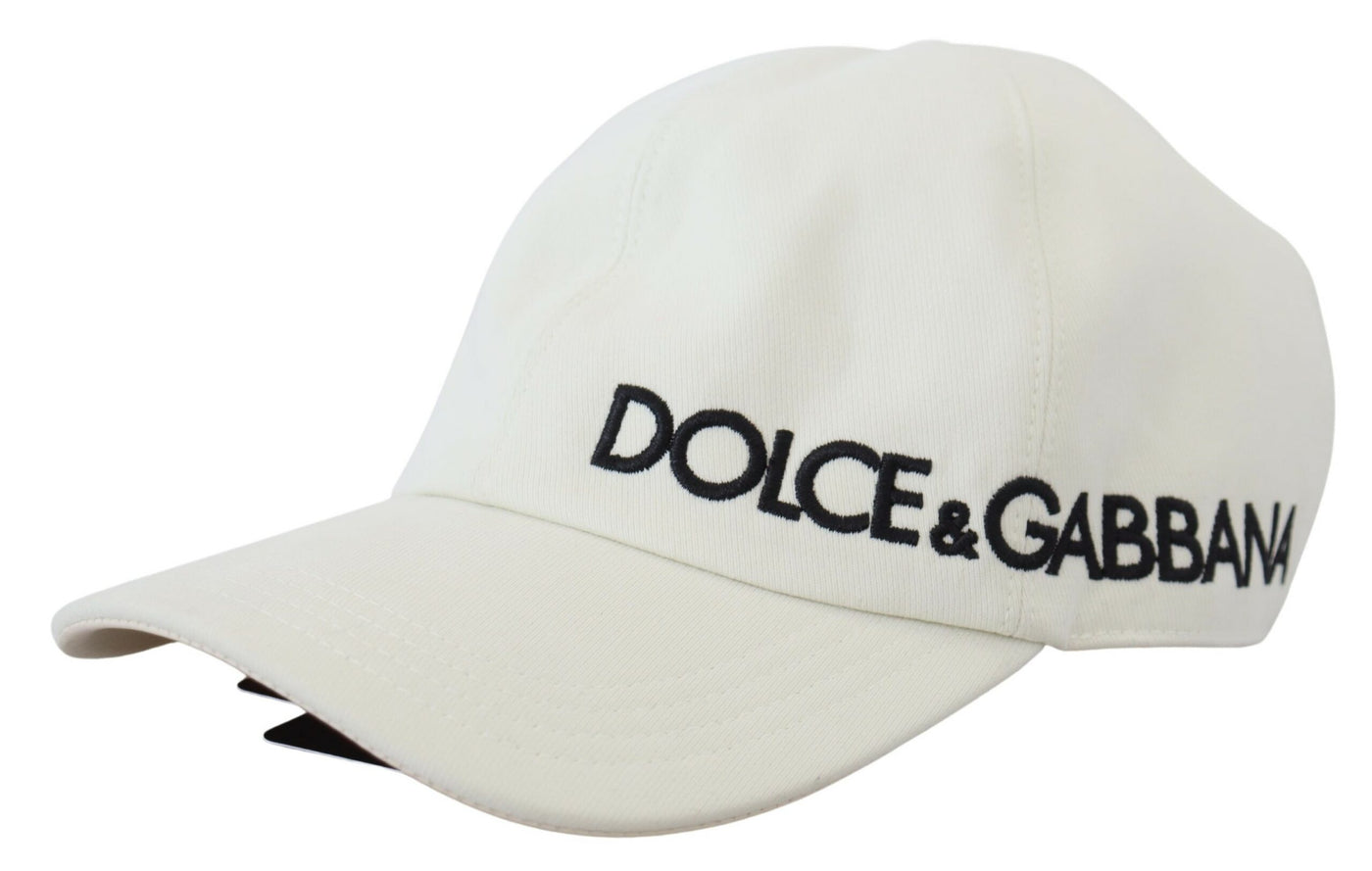 White DG Logo Embroidery Baseball Men Hat
