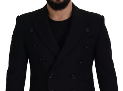 Black Wool Double Breasted SICILIA Jacket