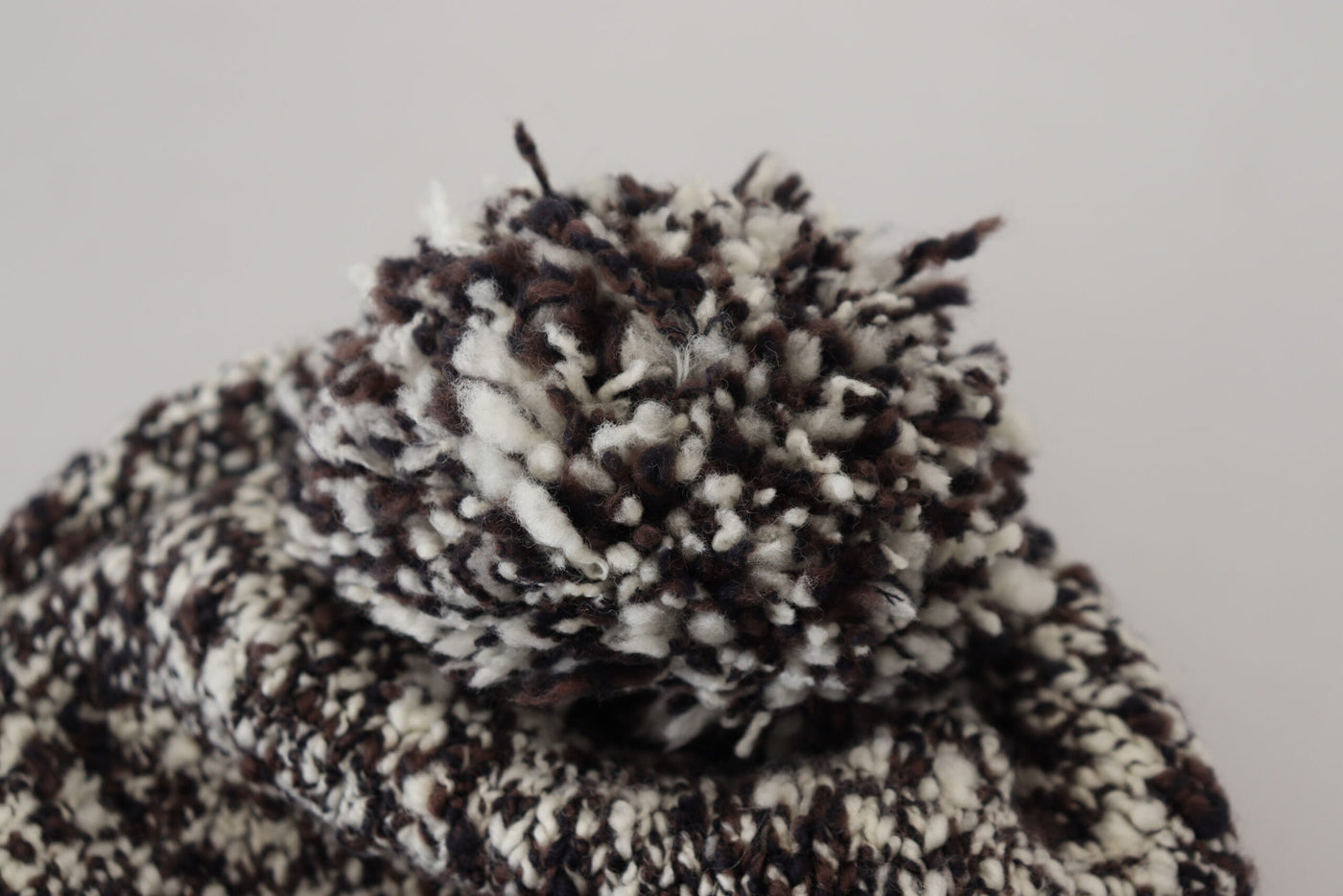 Multicolor Knit Fur Ball Winter Beanie Hat