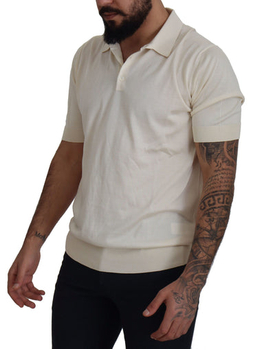 Silk Collared Short Sleeves Polo T-shirt