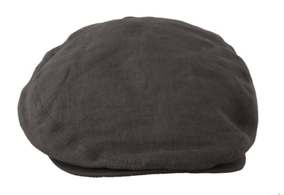 Gray Newsboy Cap Men Capello Linen Hat