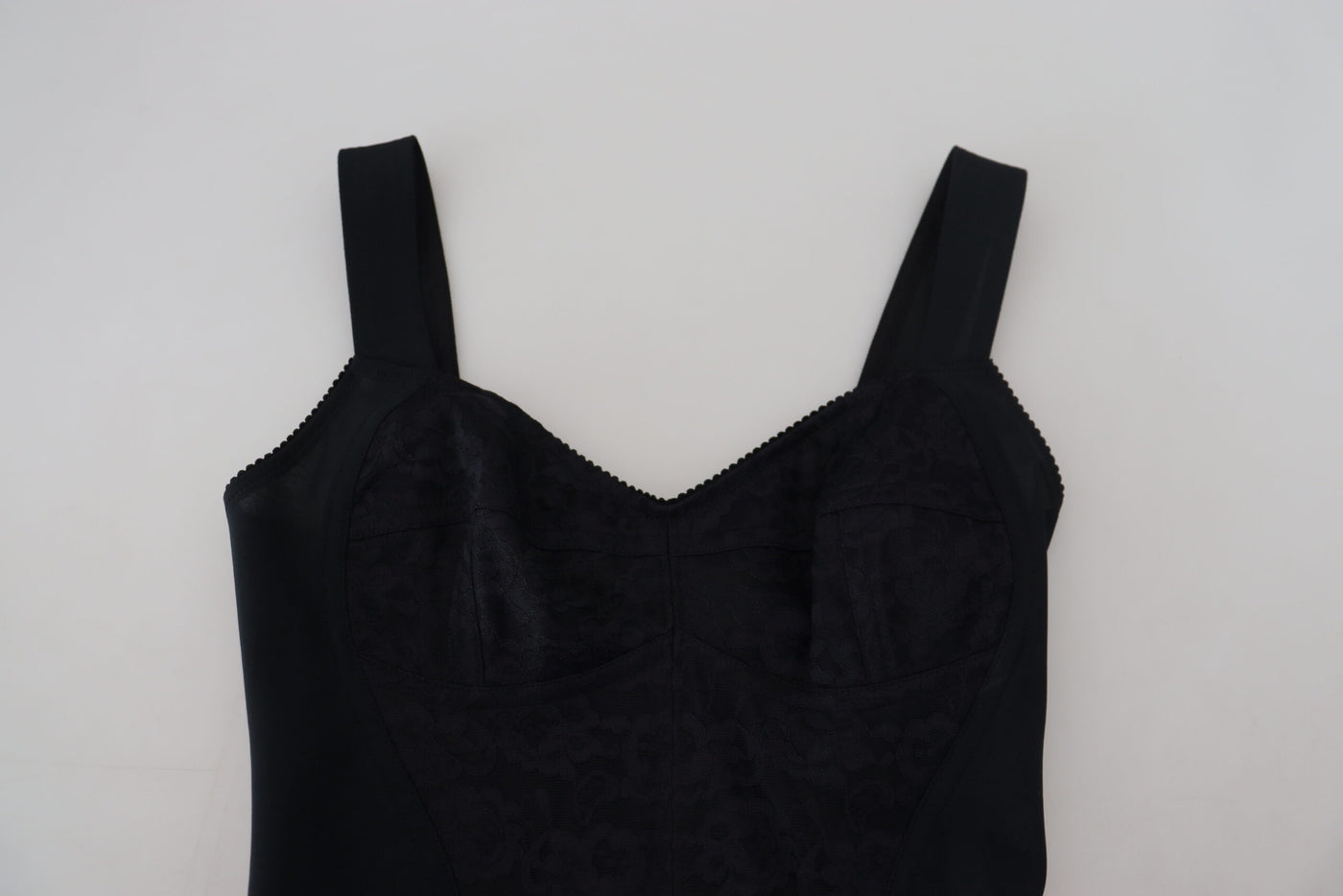 Black Nylon Sleeveless Bodysuit Dress