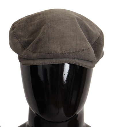 Light Gray Newsboy Men Capello Cotton Hat