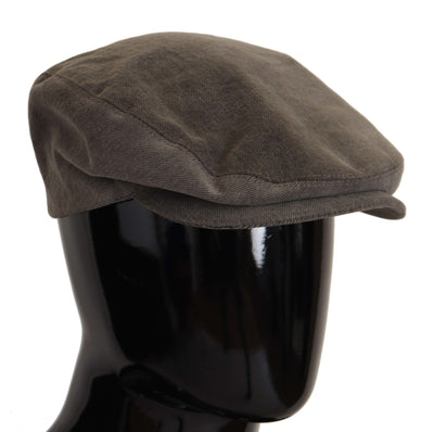 Light Gray Newsboy Men Capello Cotton Hat