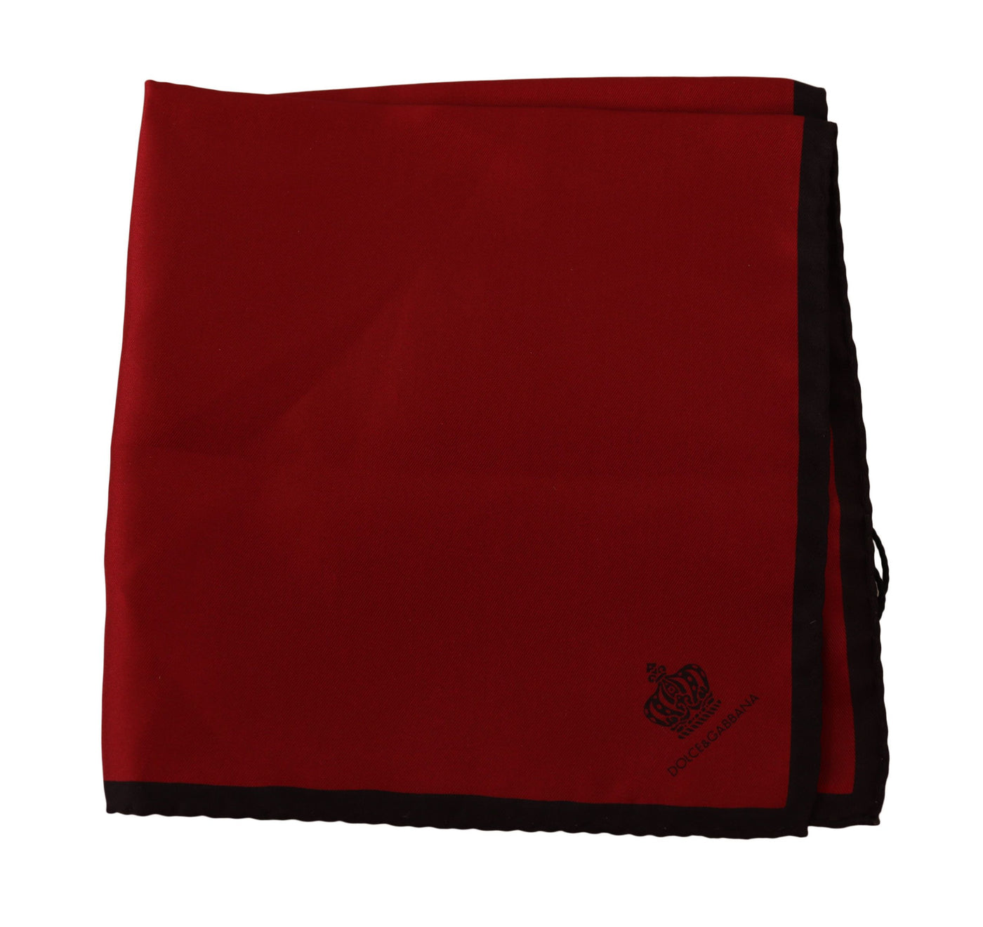 Red 100% Silk Square Men Handkerchief Scarf