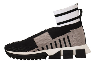 White Black Stretch Queen Sorrento Sneakers Shoes