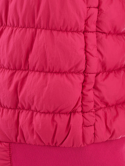 Fucsia Quilted Bomber Jacket