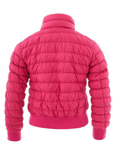 Fucsia Quilted Bomber Jacket