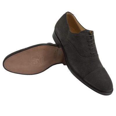 Dark Brown  Suede Leather Mens Laced  Oxford Shoes